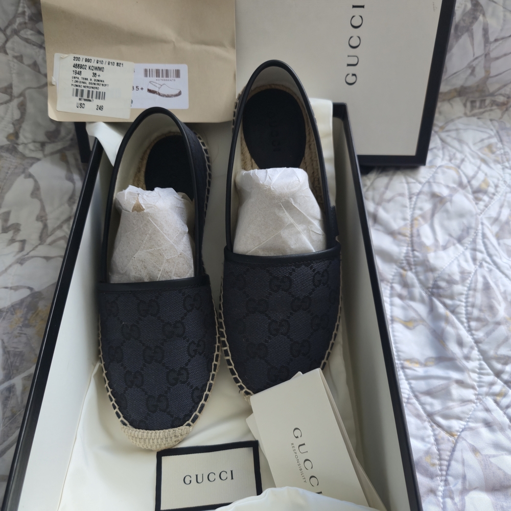 Gucci Black Espadrille Shoes